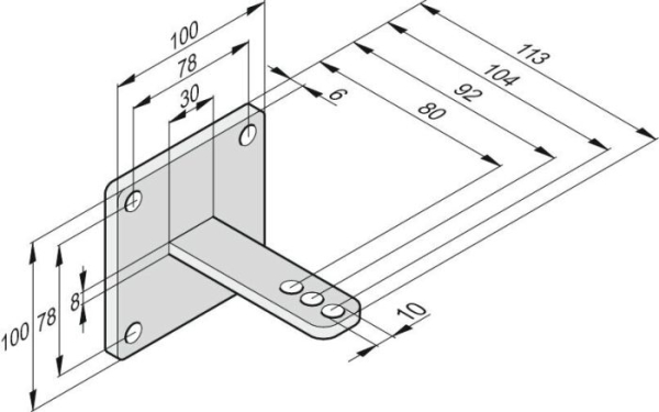 Sommer 2251V000 Pfostenbeschlag twist 200